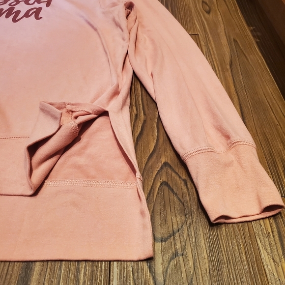 Positiviti Tees Blessed Mama Top Long Sleeve Tee Shirt Pink Maroon Side Slits L - Picture 6 of 7